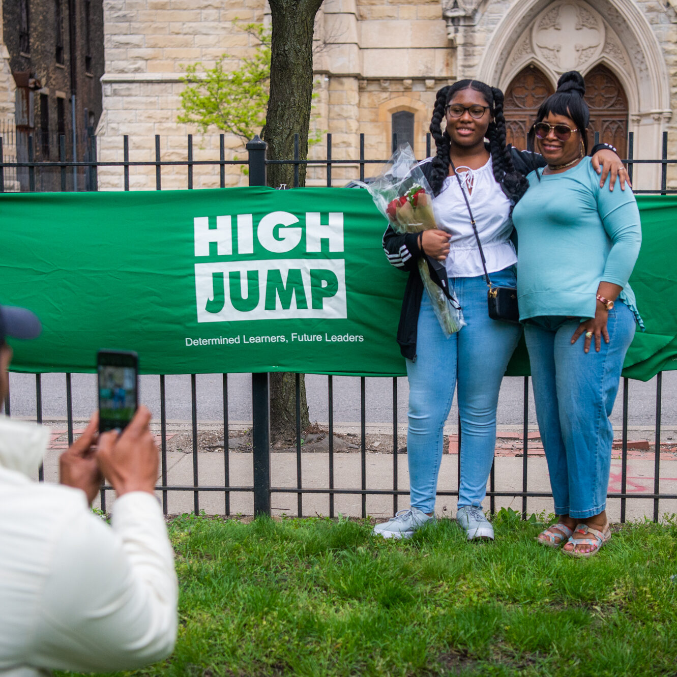 student at moving up ceremony | High Jump Chicago